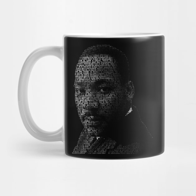 Martin Luther King Jr. word portrait using his famous speech by RandomGoodness